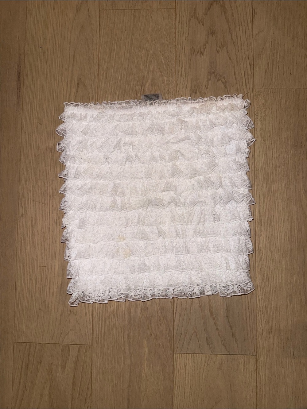 White Ruffled tube top